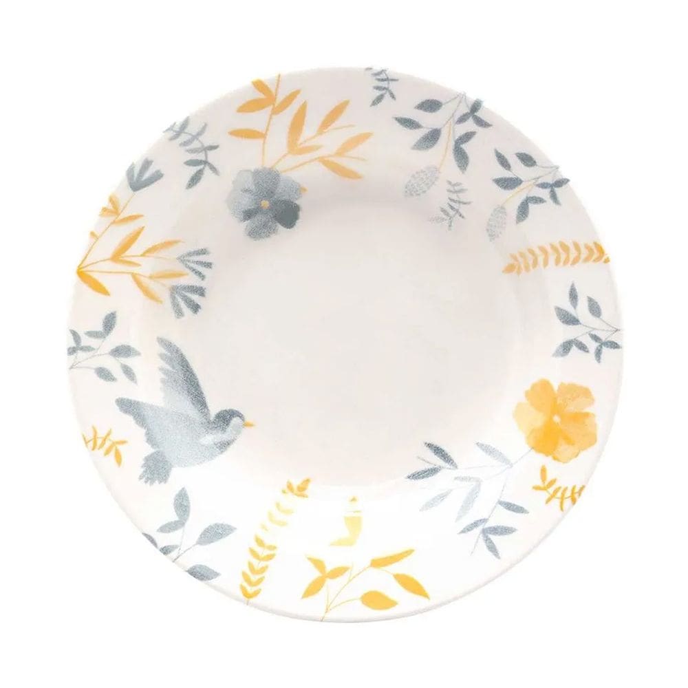 Prato Fundo de Cerâmica Donna Bem-Te-Vi 21,5cm 1un - Biona 5409