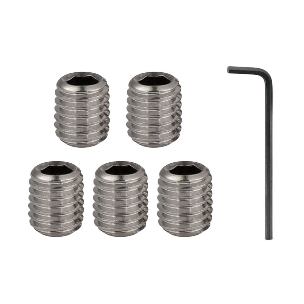 Kit Com 5 Parafusos Allen Sem Cabeça M4 X 4Mm Aço Inox