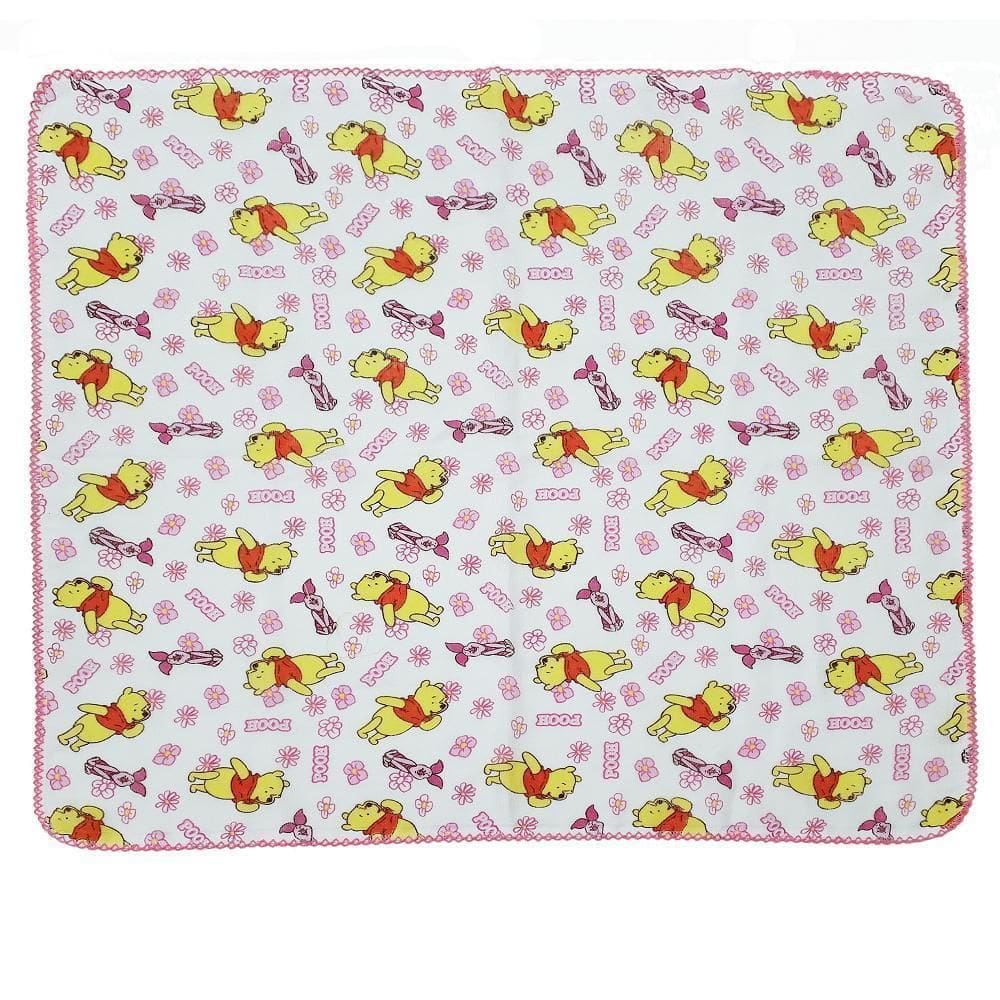 Kit 3 Fralda De Pano Bebê Do Pooh 70X70 Com Crochê Feminino