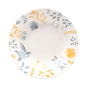 Prato Fundo De Cerâmica Donna Bem-Te-Vi 21,5Cm 1Un - Biona