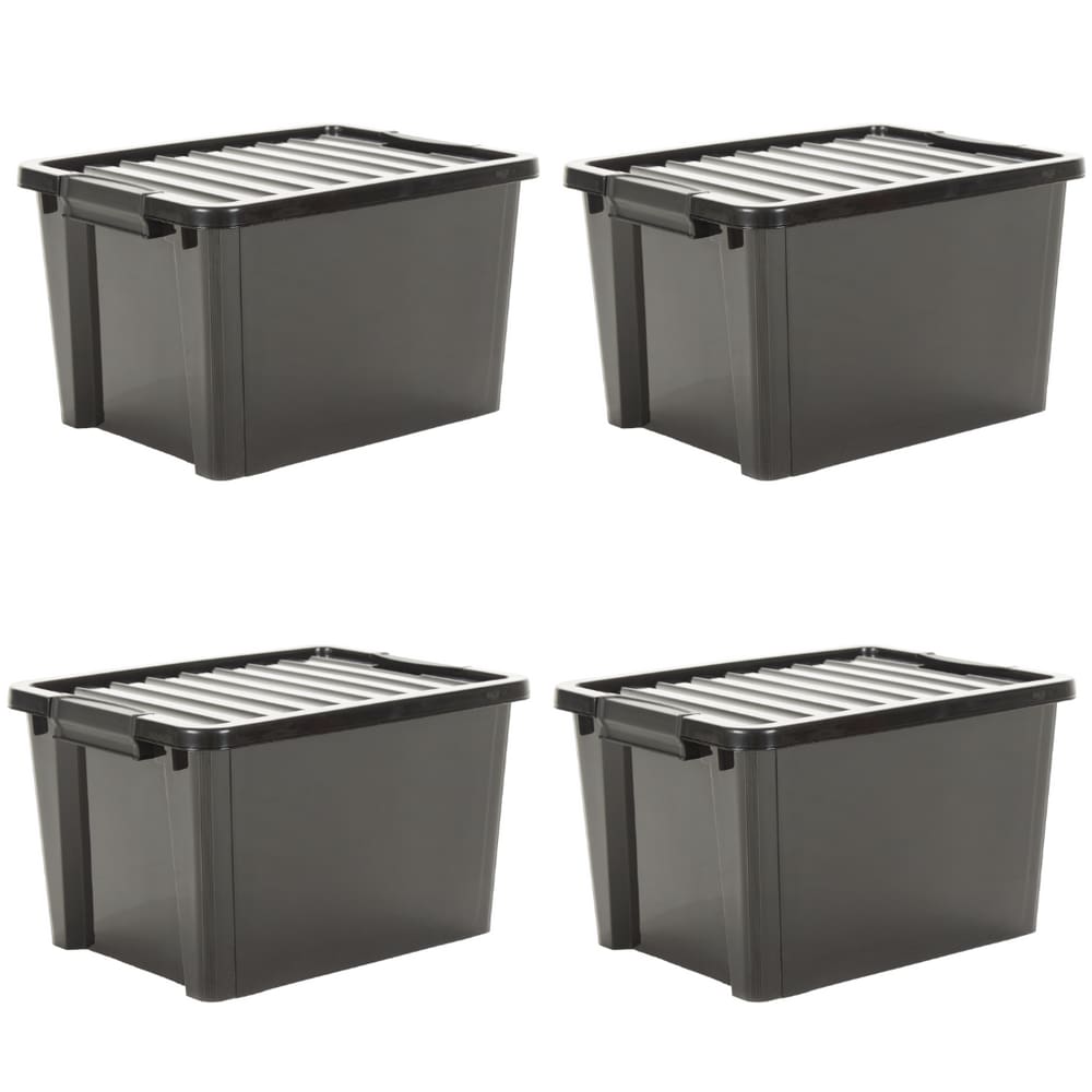 Kit 4 Organizadores Life Box 30 Lt Preto