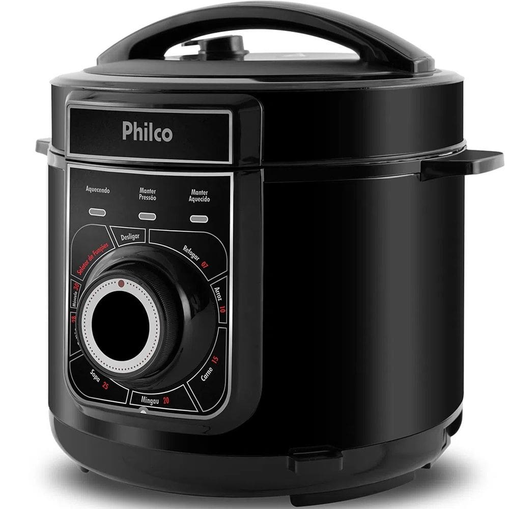Panela Pressao Elétrica 5L Philco PPP02PI Antiaderente Preta Inox Multifuncional 900w