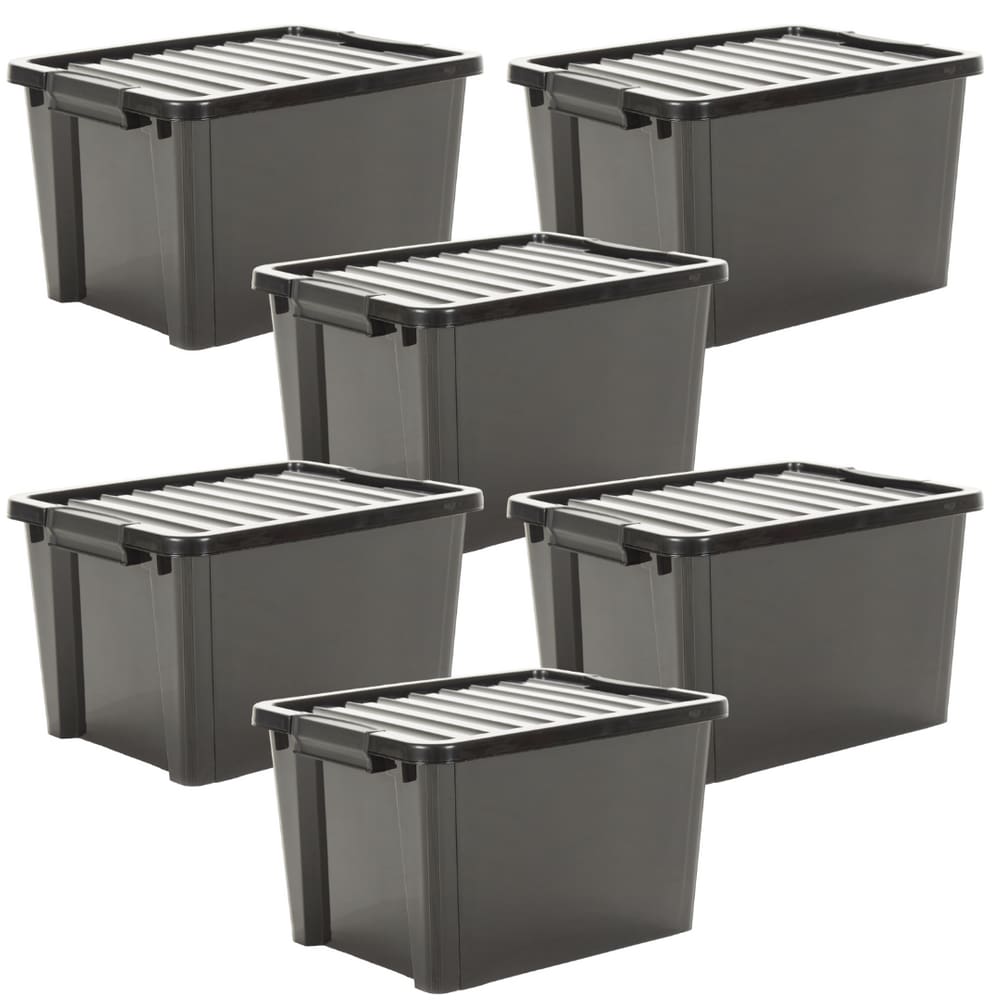 Kit 6 Organizadores Life Box 30 Lt Preto