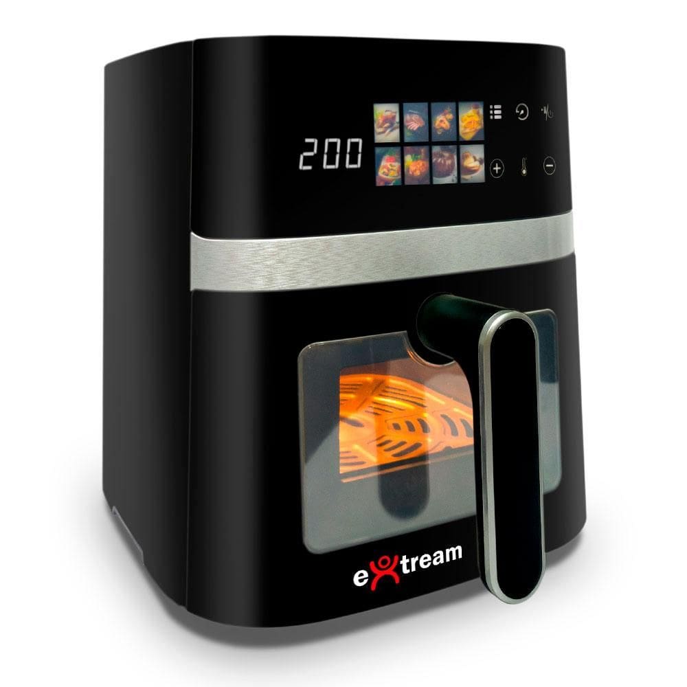 Air Fryer Fritadeira Elétrica Digital Extream 5,5L Preto e Prata, 220v