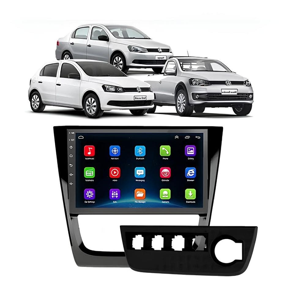 Kit Multimídia Gol Voyage Saveiro G6 Android 9 Pol 2/32Gb Carplay Gps WiFi Rádio Bt - Vision 8990CP