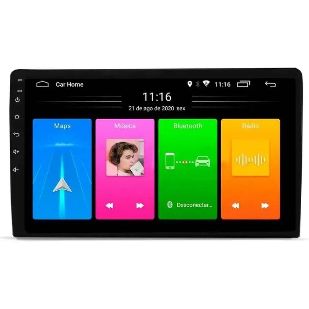 Central Multimídia Android 9 Pol 2/32Gb Carplay Gps WiFi Rádio Bt - Vision 8990CP