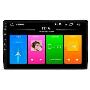 Central Multimídia Android 9 Pol 2/32Gb Carplay Gps WiFi Rádio Bt - Vision 8990CP