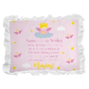 Travesseiro Bebê Oração Santo Anjo Incomfral 28X35 Feminino