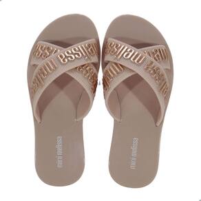 Chinelo Mini Melissa M-Lover Slide Infantil Rosa Glitter