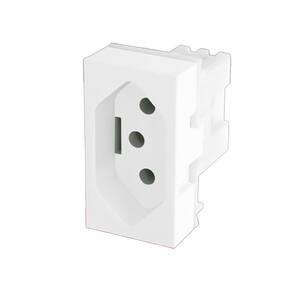 Tomada Modulo 2P+T 20A/250V Evidence Modulare Blanc + Fame