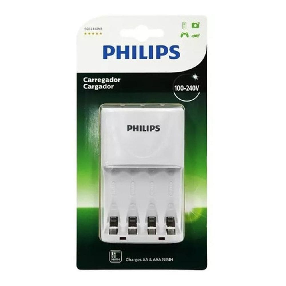 Carregador De Pilhas Philips Scb2440Nb/97