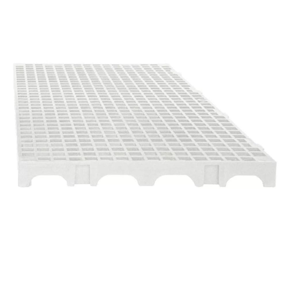 Estrado Piso Pallet Plástico Resistente 25X50 Paletes Branco