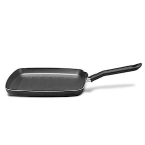 Grelha Quadrada 24cm Ebony - Antiaderente - Preto Brilho