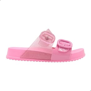 Chinelo Mini Melissa Cozy Slide Infantil Rosa/Glitter