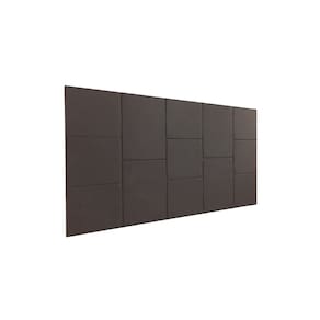 Cabeceira Estofada Casal 13 Blocos Não é Segredo Suede Animale Marrom Escuro 140x60