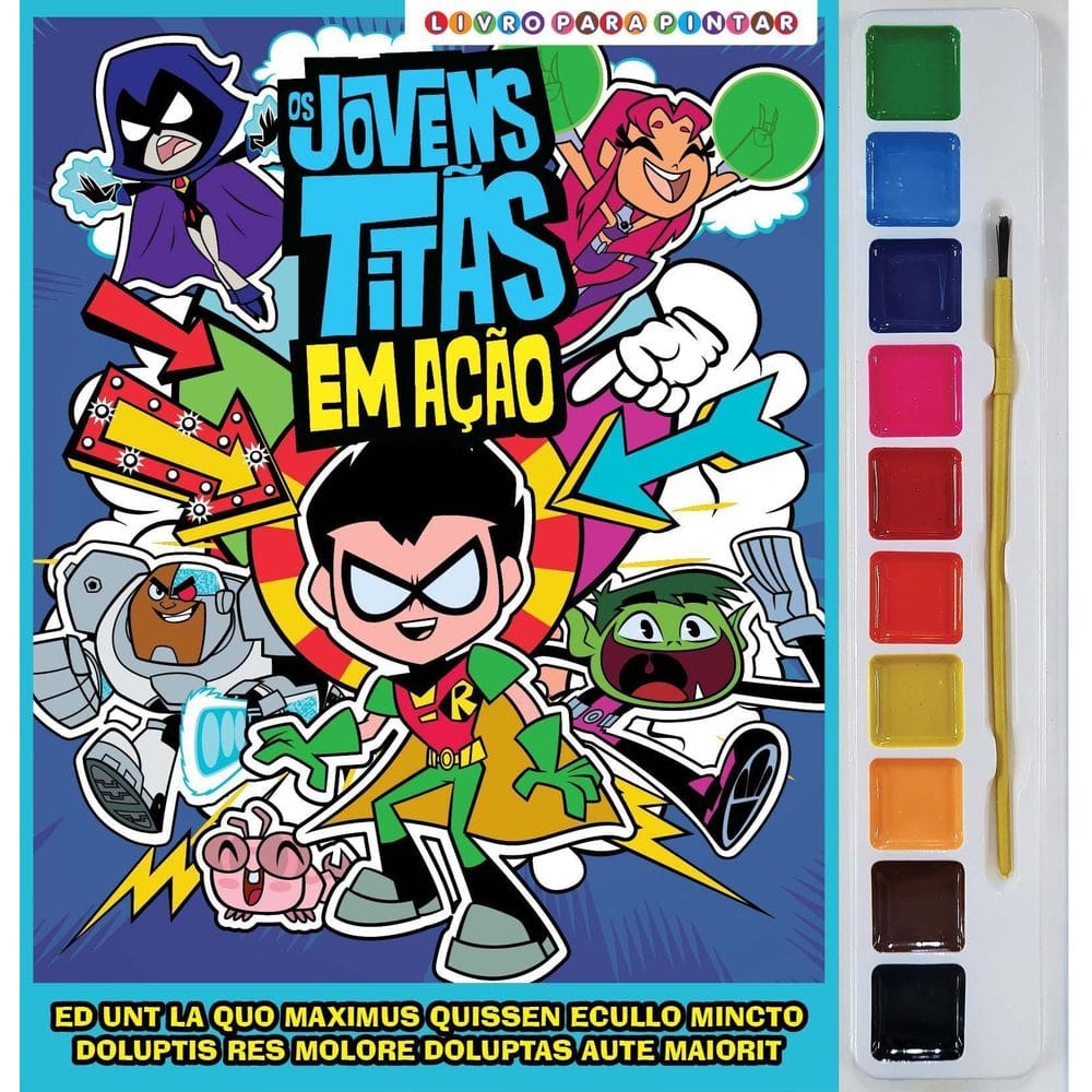 Livro Para Pintar - Os Jovens Titãs Em Ação
