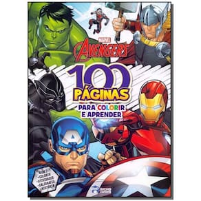Marvel Avengers-100 Páginas Para Colorir e Aprender