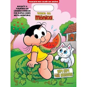 Turma da Mônica - Prancheta Para Colorir Com Adesivos - Magali