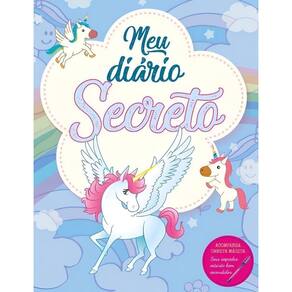 Diário Secreto - Unicórnio Azul - Com Caneta Mágica