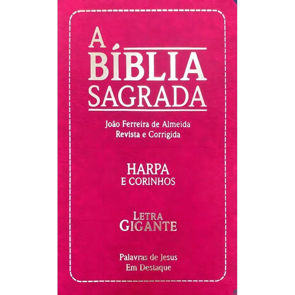 Biblia Sagrada - Evangelica Com Harpa e Corinhos - Rosa