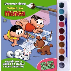 Turma Da Mônica - Livro Para Pintar Com Aquarela - Mônica e Magali