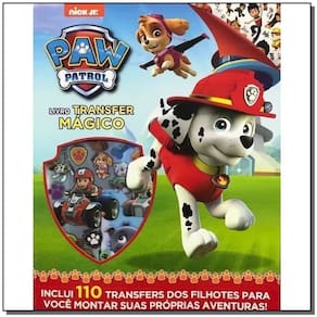 Patrulha Canina Livro Transfer Mágico