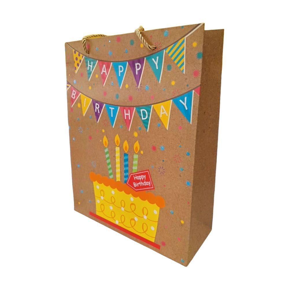 Sacola/Embalagem Happy Birthday 32x26x10cm Mod 1 - Quanhe