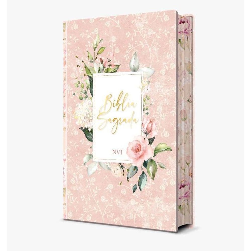 Bíblia Sagrada Flores Rosa - NVI