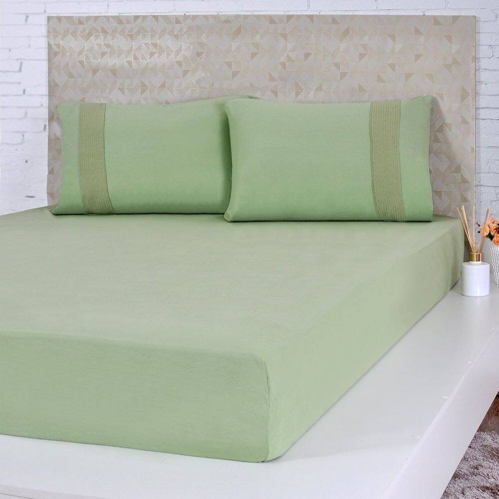 Lençol Casal Bella Cama Malha 100% Algodão 138x188x30cm