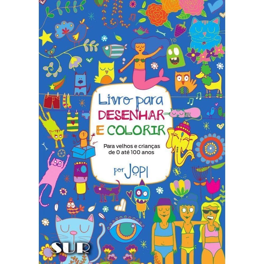 Livro Para Desenhar e Colorir Jopi