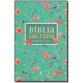 Bíblia Sagrada - Capa Flores - Letra Grande