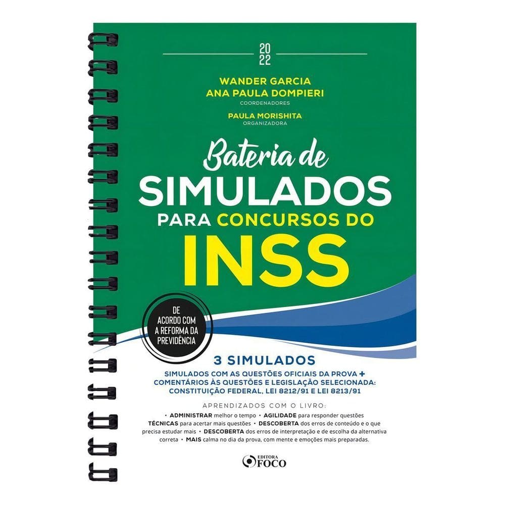 Bateria de Simulados Para Concursos do INSS - 01Ed/22