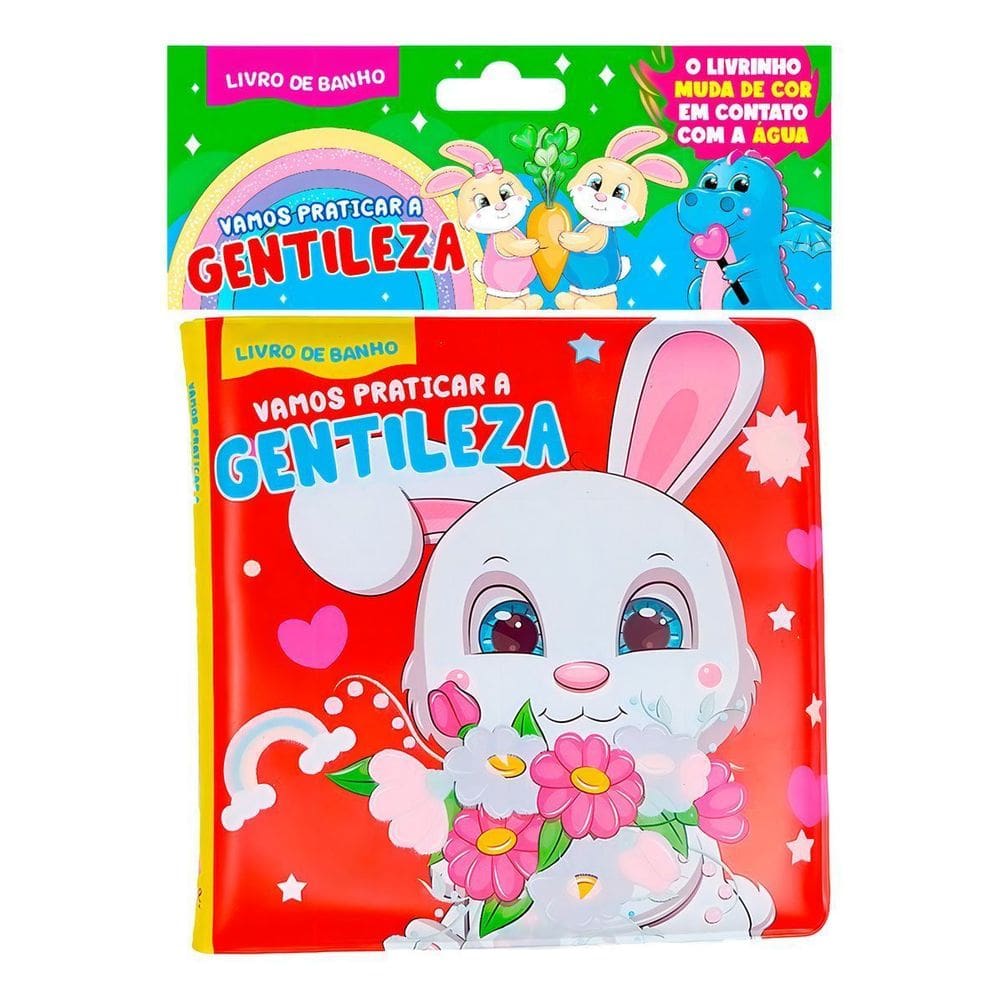 Livro de Banho - Vamos Praticar a Gentileza - Acompanha Elefante de Borracha