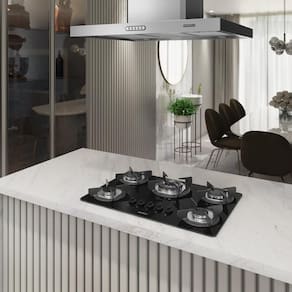 Cooktop Safe Ferro Fundido 5 Bocas Tripla Chama Glp Nardelli Preto Bivolt