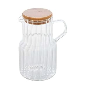 Jarra de Vidro Borossilicato com Tampa de Bambu Classic 1L 2901 - Lyor