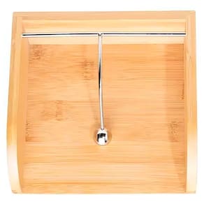Porta Guardanapo 19x19x6cm em Bambu e Metal PGB100BMB - Ou