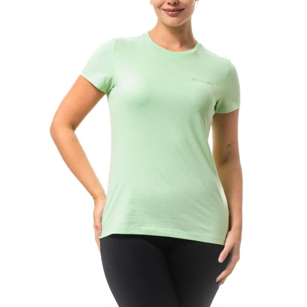 Camiseta Columbia Basica Bordado Verde Feminino