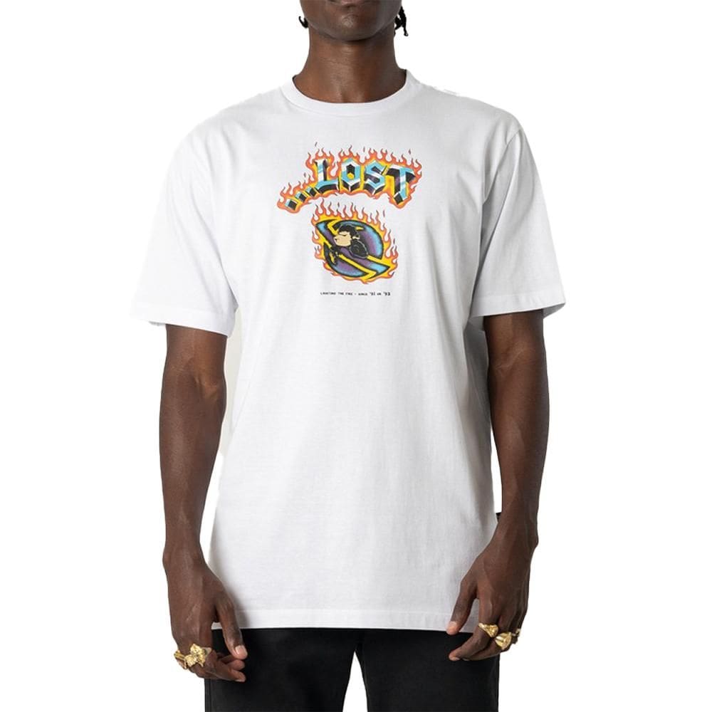 Camiseta Lost Flames SM25 Masculina Branco