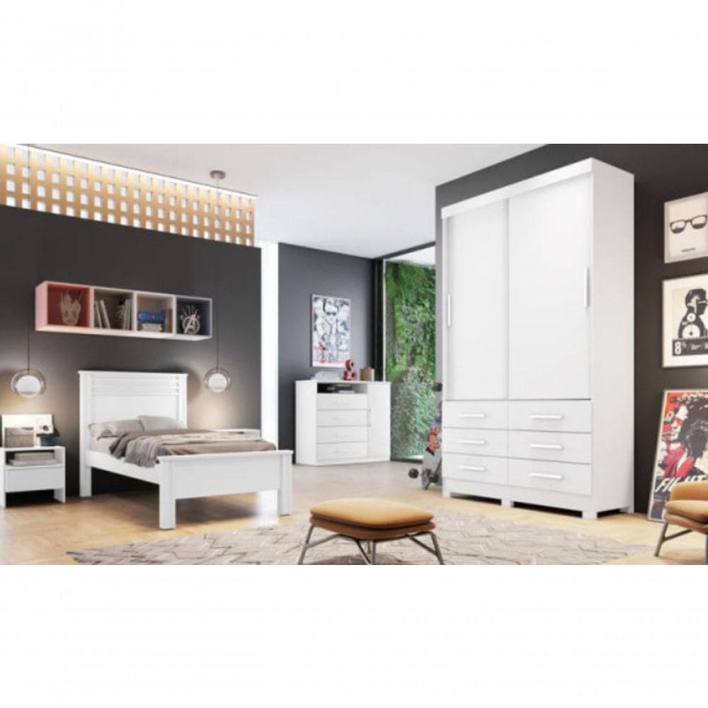 Guarda Roupa 2 Portas Buriti Branco - Novo Horizonte