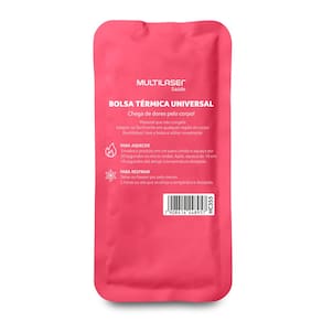 Bolsa Térmica em Gel Reutilizável Quente ou Fria Rosa Multilaser