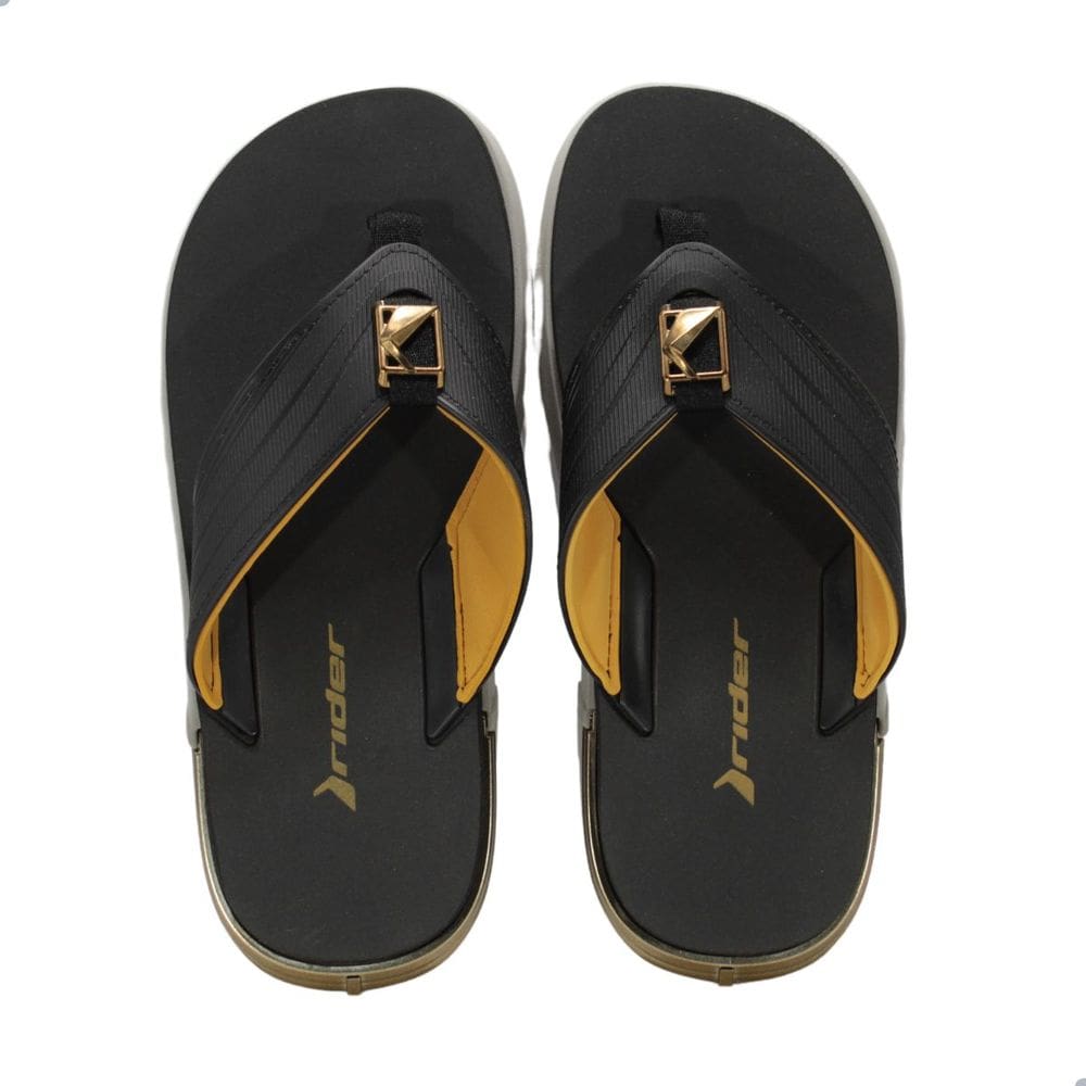 Chinelo Masculino Rider Rbold-Preto e Amarelo