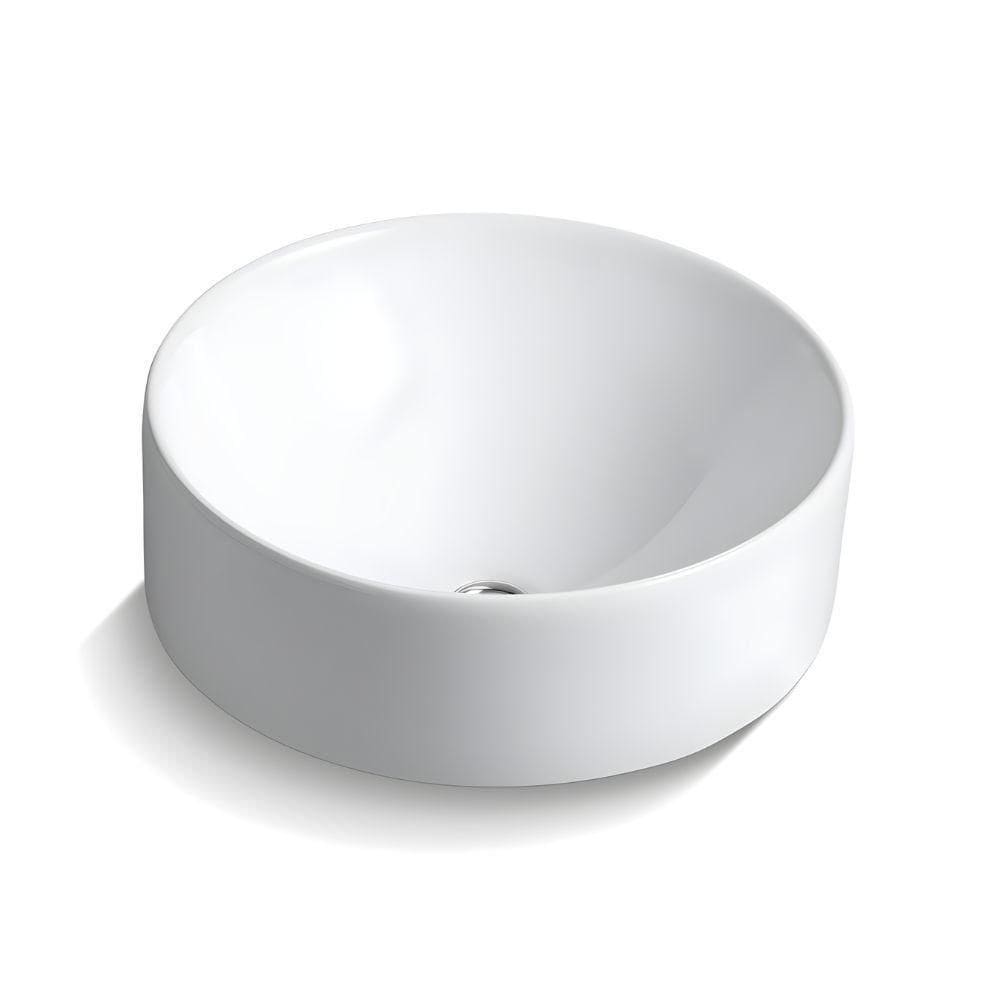 Cuba Para Banheiro De Encaixe Kohler Vox Redonda 42x42cm Branca