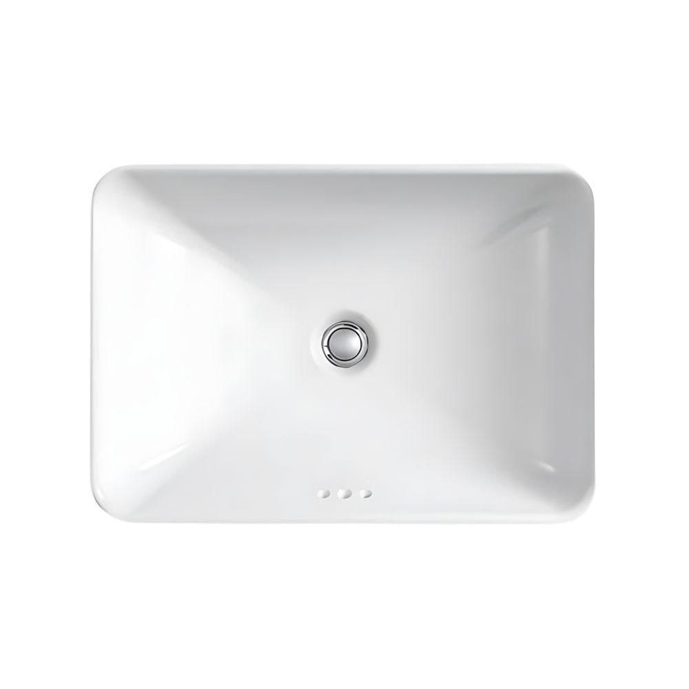 Cuba Para Banheiro Kohler Vox De Sobrepor Retangular 57x41cm Branca 5373br-0 Branco