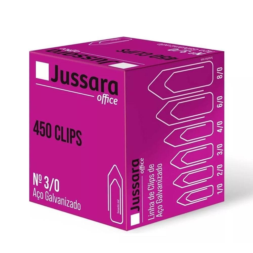 Clips N3 Aço Galvanizado 450 Unidades Jussara Office
