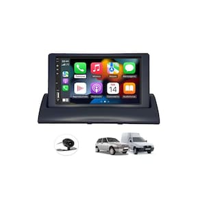 Kit Multimídia Uno Mille Fiorino 94 / 2013 Mold Cinza 7 Pol CarPlay AndroidAuto - 708BR Roadstar