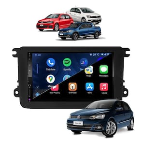 Kit Multimídia Gol Voyage Saveiro G7 G8 7 Pol CarPlay AndroidAuto - 708BR Roadstar