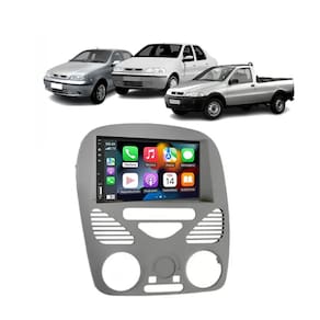 Kit Multimídia Palio Strada Siena S/ Ar 2002 / 2014 7 Pol CarPlay AndroidAuto - 708BR Roadstar