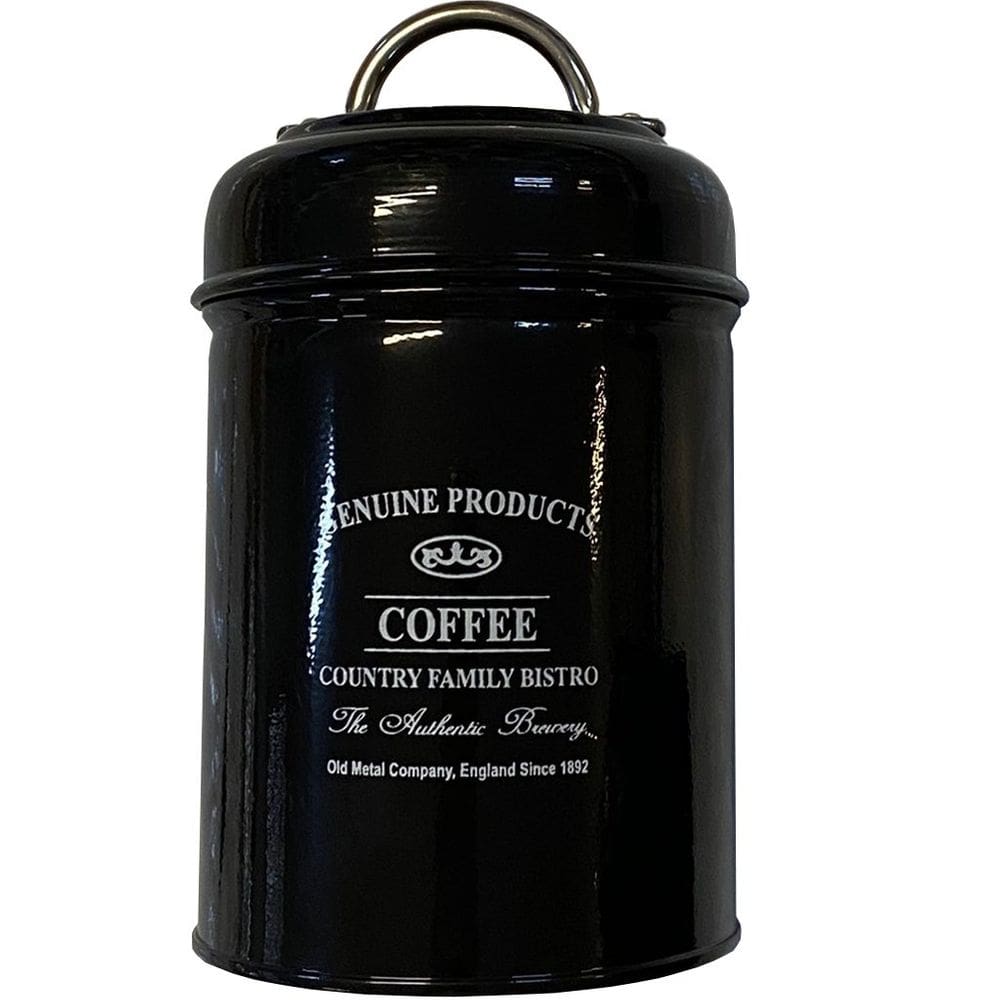 Pote Classic Black Café Aço Esmaltado com Tampa 900ml