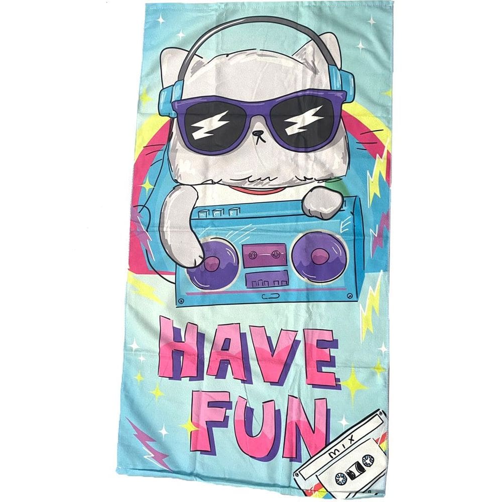 Toalha de Praia Infantil Summer Microfibra Anti Areia 60x110cm
