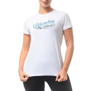 Camiseta Columbia Simply Scripted Branco Feminino